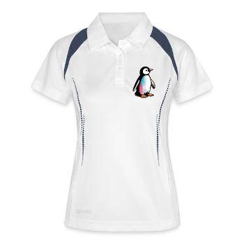 Pingouin - Polo respirant Femme - blanc/marine - Devant