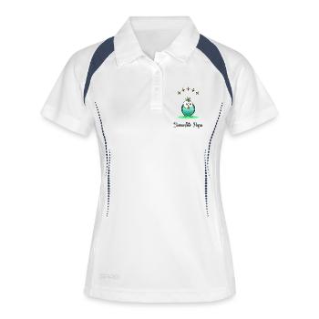 HAPPY FATHER'S DAY. DAD. FATHER'S DAY. FATHER - Women's Polo breathable - white/navy - Front