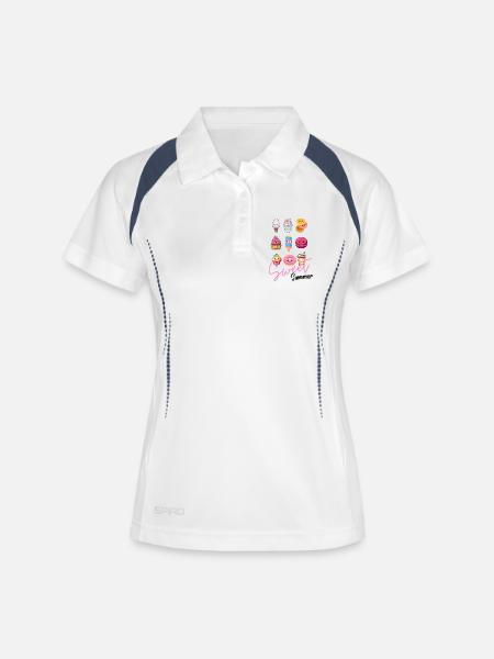 Sweet Happiness Makers – Cute Dessert Illustrations - Women's Polo breathable - white/navy