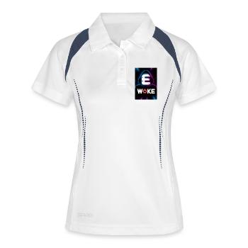 Réveillé - Polo respirant Femme - blanc/marine - Devant