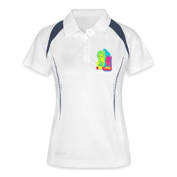 Art Food - Frauen Polo atmungsaktiv - Weiß/Navy - Vorne