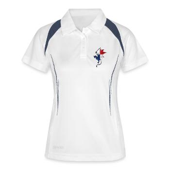 Drapeau du Panama - Silhouette de dragon - Polo respirant Femme - blanc/marine - Devant
