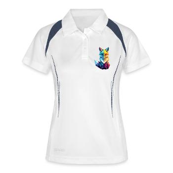 Renard - Polo respirant Femme - blanc/marine - Devant