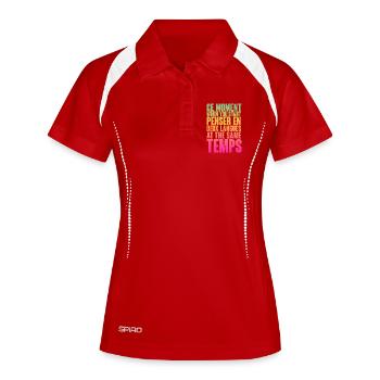 COOL SAYING FOR MULTILINGUALS, INTERNATIONAL - Women's Polo breathable - white/navy - Front