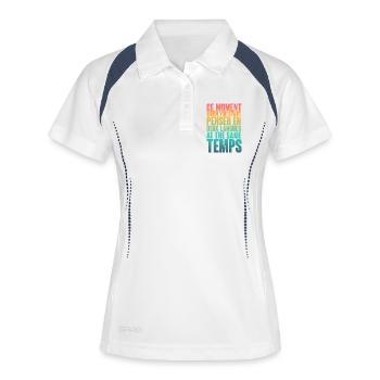 COOL SAYING FOR MULTILINGUALS, INTERNATIONAL - Women's Polo breathable - white/navy - Front