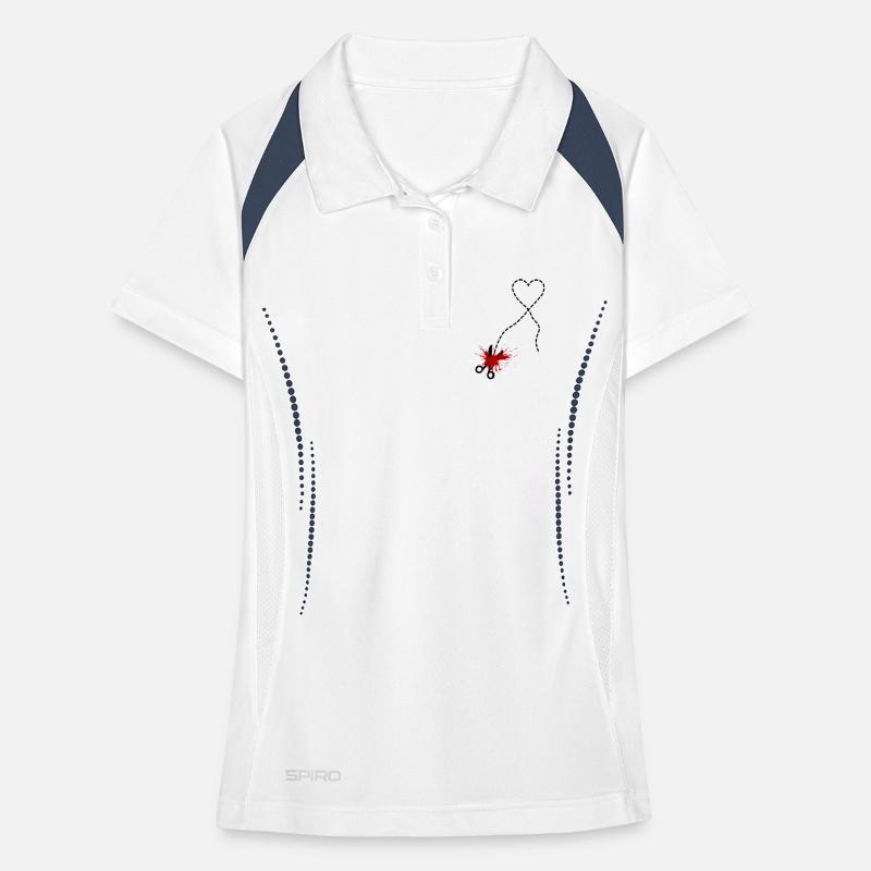 Cut here – heartache & passion Women's Polo breathable
