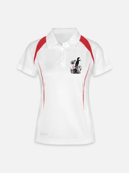 THE TRAVELLER - Women's Polo breathable - white/navy