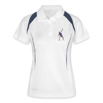 Lancer du poids - Polo respirant Femme - blanc/marine - Devant