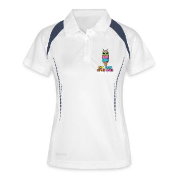 Cornet de crème glacée extraterrestre - Polo respirant Femme - blanc/marine - Devant
