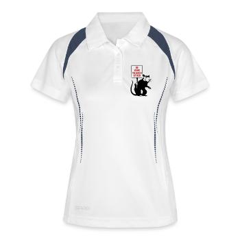 Soyez gentils l’un envers l’autre Rat - Polo respirant Femme - blanc/marine - Devant