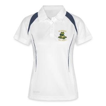 In Frogs We Trust - Women's Polo breathable - white/navy - Front