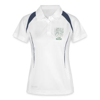 I See Music Shirt pour les musiciens et les créatifs - Polo respirant Femme - blanc/marine - Devant