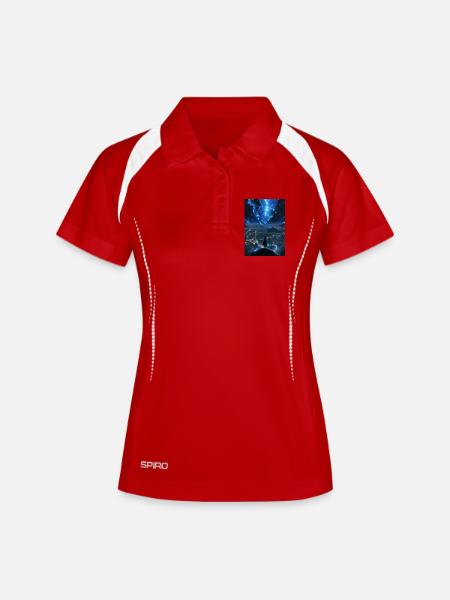 Luminous city under electric sky - Women's Polo breathable - white/navy