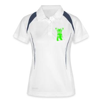 Bouledogue - Polo respirant Femme - blanc/marine - Devant