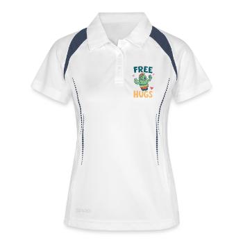 Cactus Cute Free Hugs - Women's Polo breathable - white/navy - Front