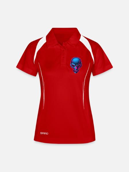 Neon Skull with Headphones - Women's Polo breathable - white/navy