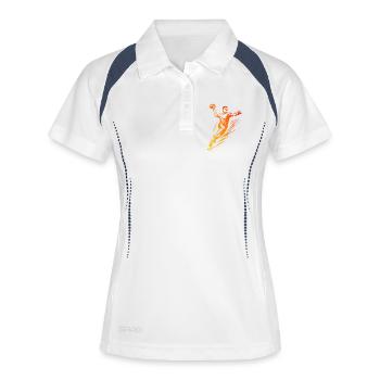 Modern Handball Artwork for Men - Women's Polo breathable - white/navy - Front