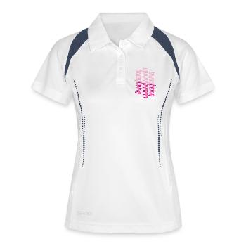 ThinkBick_being_human_being_2026 - Polo respirant Femme - blanc/marine - Devant