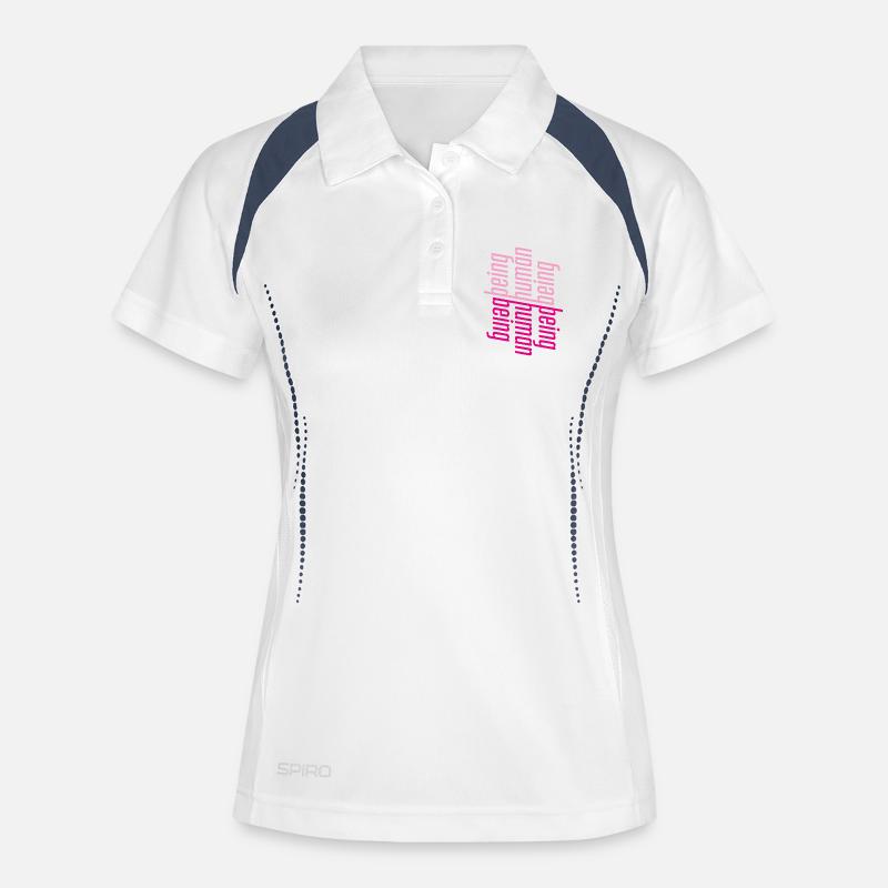 ThinkBick_being_human_being_2026 - Women's Polo breathable - white/navy