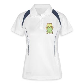 Cute Frogs Stacked Together Best Friends - Women's Polo breathable - white/navy - Front