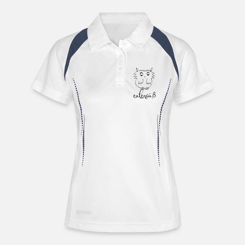 Käutzchen - Das Original by heavenlygoods - Women's Polo breathable - white/navy