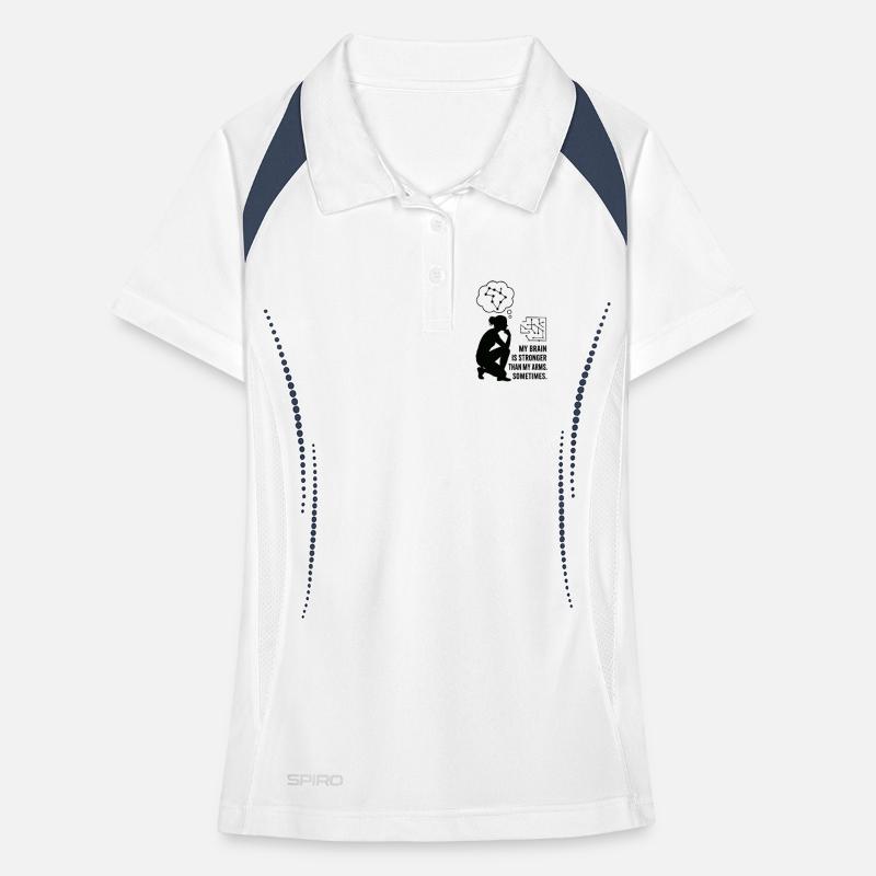 Bloc comme aux échecs – la tête bat la force Polo respirant Femme