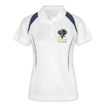 Elephant on a mission - Women's Polo breathable - white/navy - Front