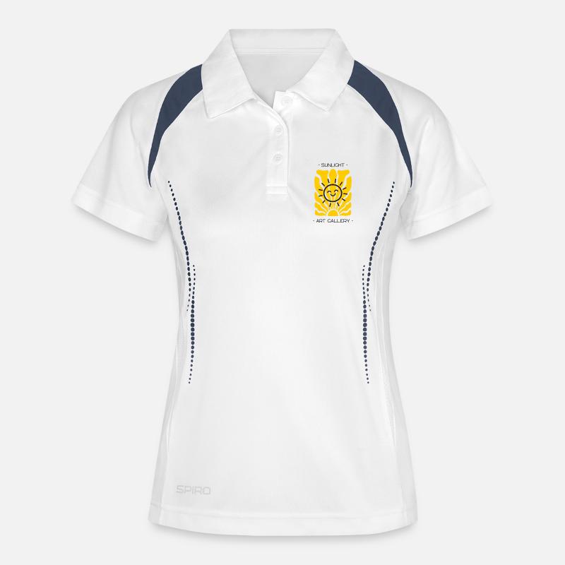 SunLight - Women's Polo breathable - white/navy