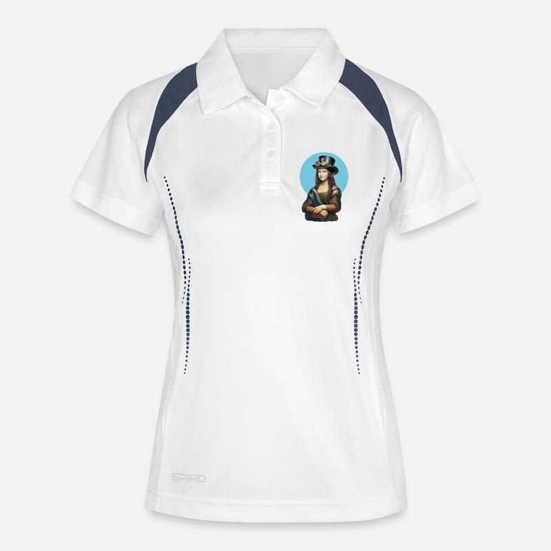 STEAM MONA - steam punk'n'roll - Women's Polo breathable - white/navy