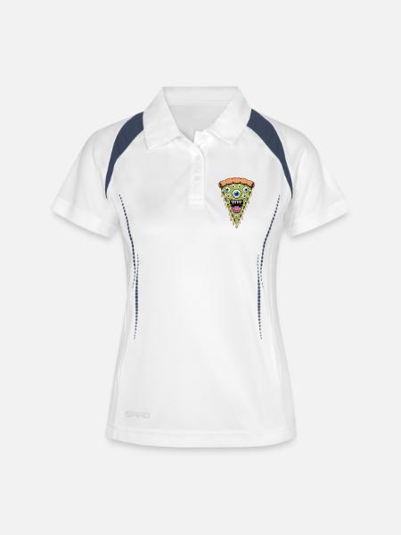 Drippy Eye Pizza Monster - Women's Polo breathable - white/navy