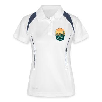 London Big Ben England Retro Sunset Travel Badge - Women's Polo breathable - white/navy - Front