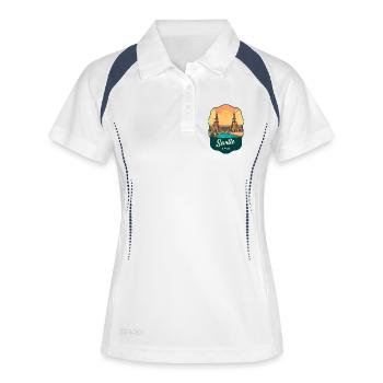 Seville Plaza de Espana Vintage Badge - Women's Polo breathable - white/navy - Front