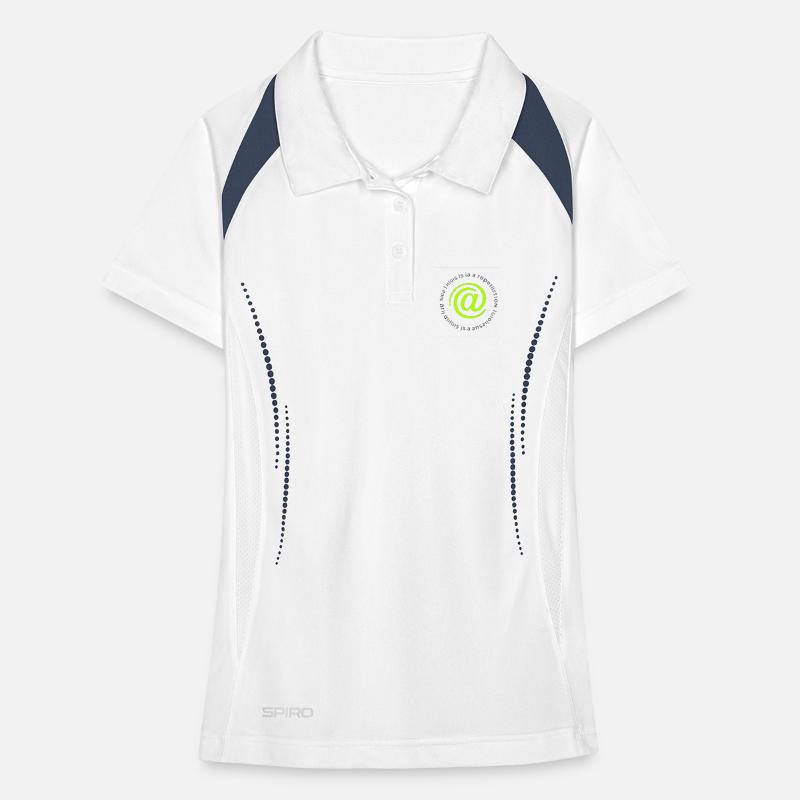 Neon @ Circle Logo Replication Women's Polo breathable