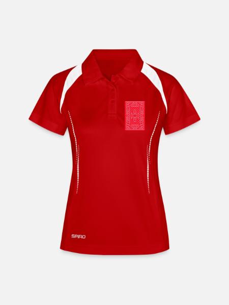 Geometric Playing Card Vector Art Red - Women's Polo breathable - white/navy