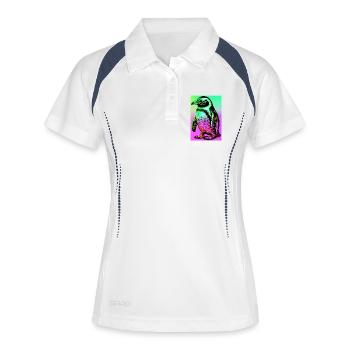 pingouin - Polo respirant Femme - blanc/marine - Devant