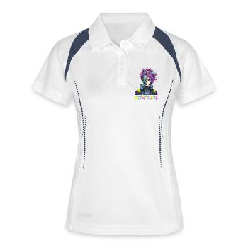 Cyber Girl Crâne dur Coeur tendre - Polo respirant Femme - blanc/marine - Devant