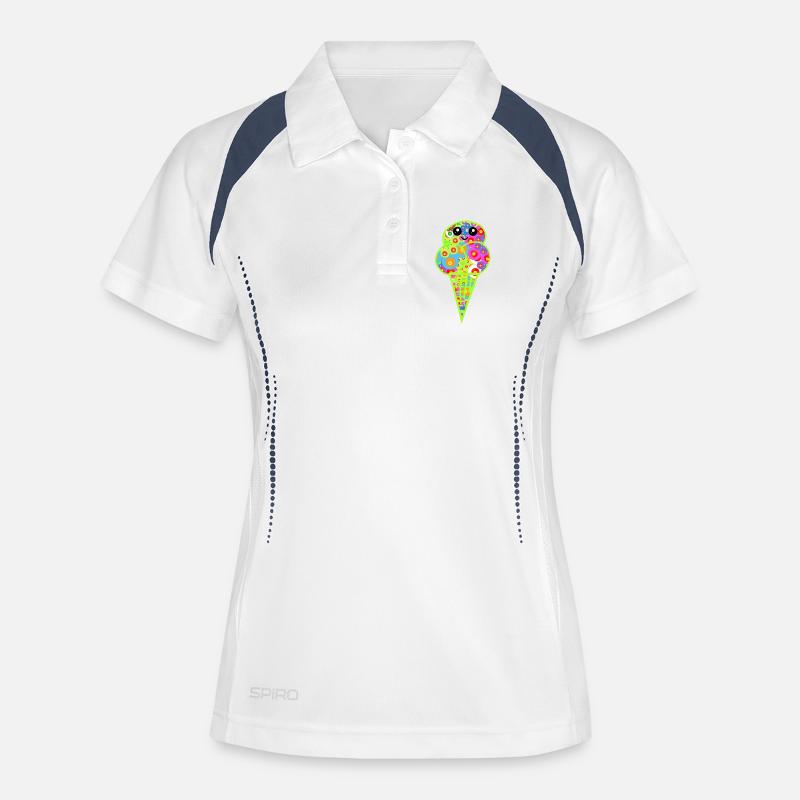 Retro Eis Vintage Kinder Kind 60er  - Women's Polo breathable - white/navy