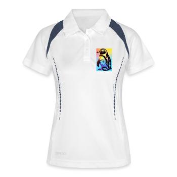 penguin - Women's Polo breathable - white/navy - Front