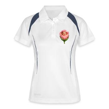 Baby in Pink Peony Bloom - Women's Polo breathable - white/navy - Front