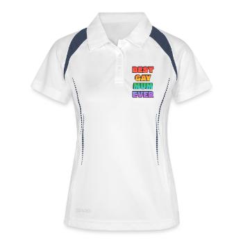 Best Gay Mum Ever Rainbow Pride - Women's Polo breathable - white/navy - Front
