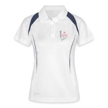 Pastel Flowers Watercolor Bouquet - Women's Polo breathable - white/navy - Front