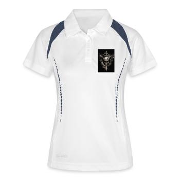 Dark Skull Flight with Blade - Women's Polo breathable - white/navy - Front