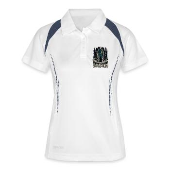 Dunkle Waldhexe, Schattenwald Hexenwald Got - Frauen Polo atmungsaktiv - Weiß/Navy - Vorne
