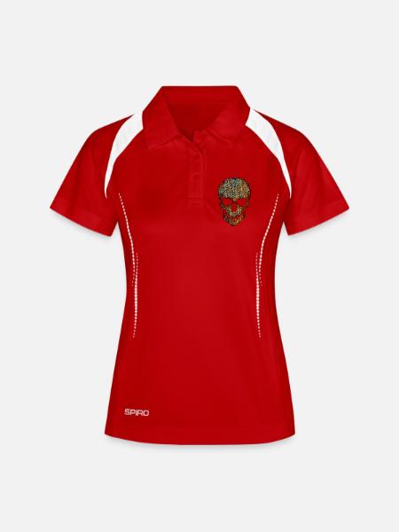 Flower Skull - Women's Polo breathable - white/navy