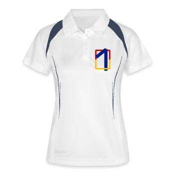 Ten angular - Women's Polo breathable - white/navy - Front