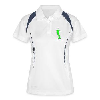 Cafard - Piscis Rutilus - Polo respirant Femme - blanc/marine - Devant