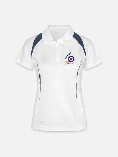 Bullseye - Women's Polo breathable - white/navy
