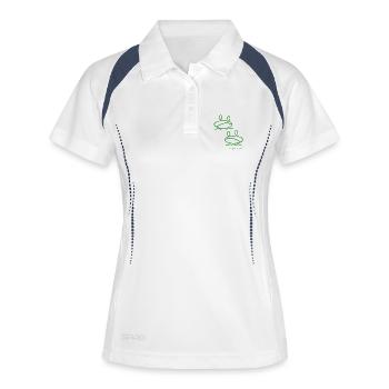 Paires de Grenouillemini - Ranunculi Oophagi - Polo respirant Femme - blanc/marine - Devant