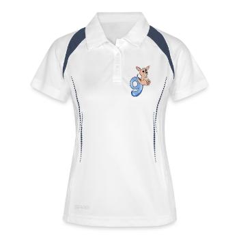 9th Birthday Motif Kangaroo - Nine Years - Women's Polo breathable - white/navy - Front