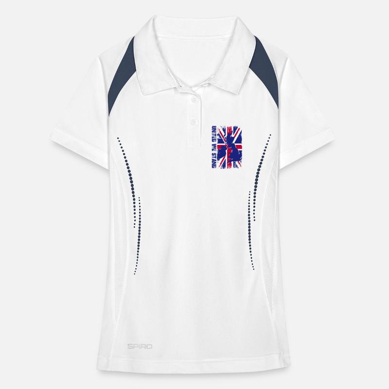 Union Jack Map Splash Women's Polo breathable